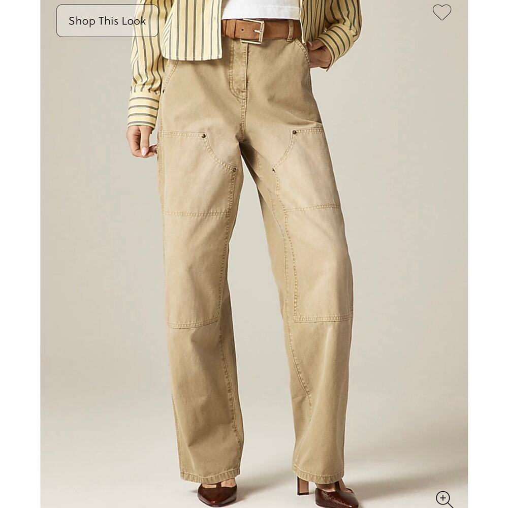 J. Crew Painter pant in cotton canvas Beige Buckthorn NWT size 31 - Picture 3 of 8